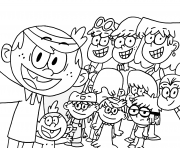 Printable the loud house cartoon kids coloring pages