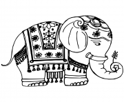 Printable elephant bollywood coloring pages