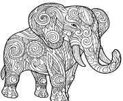 Printable elephant for adult animals coloring pages