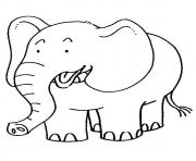 Printable The African Elephantt a4 coloring pages