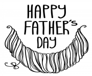Printable happy fathers day hipster beard coloring pages