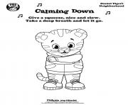 Printable Calming down Daniel Tiger min coloring pages