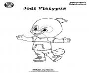 Printable Jodi Platypus Daniel Tiger min coloring pages