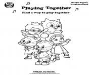 Printable Playing Together Daniel Tiger min coloring pages