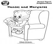 Printable Daniel Tiger baby chair min coloring pages
