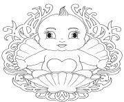 Printable baby mandala coloring pages