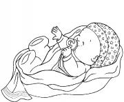 Printable Sleeping Baby coloring pages