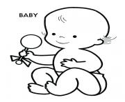 Printable baby bae cute coloring pages