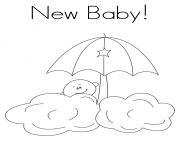 Printable New Baby coloring pages