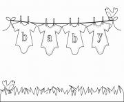 Printable Baby Laundry coloring pages