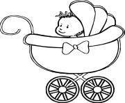 Printable Baby Stroller coloring pages