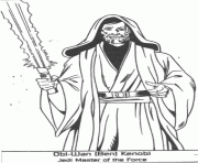 Printable Starwars Space Obi Wan Ben Kenobi coloring pages