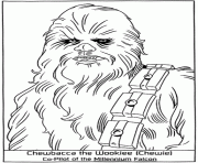 Printable star wars last jedi Chewbacca Wookiee Chewie coloring pages
