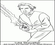 Printable Starwars Space Luke Skywalker coloring pages