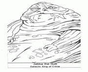 Printable star wars last jedi Jabba the Hutt coloring pages
