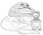 Printable jabba the hutt Star Wars Episode VI Return of the Jedi coloring pages