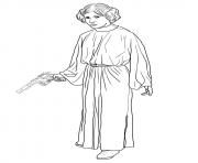 Printable princess leia Star Wars Episode VI Return of the Jedi coloring pages