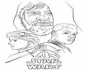 Printable the force awakens poster Star Wars Episode VII The Force Awakens coloring pages