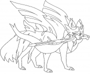 Printable Zacian blade Shining Legendary Pokemon coloring pages