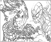 Printable spider man home coming silk coloring pages