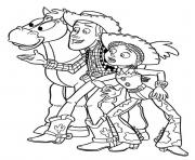Printable Toy Story Andy Jessie Bullseye Horse Surprise coloring pages