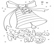 Printable let freedom ring 4th of july independence day coloring pages