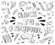 Printable word back to school fun coloring pages
