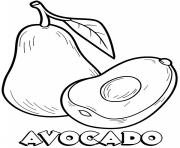 Printable vegetable avocado coloring pages