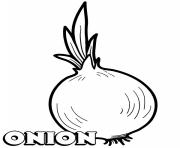 Printable vegetable onion coloring pages