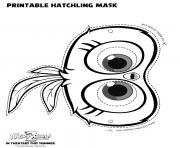 Printable Hatchling Mask for Angry Birds 2 coloring pages