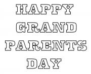 Printable Grandparents Day Doodle Text coloring pages