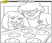 Printable Baking Cookies with Grandma coloring pages