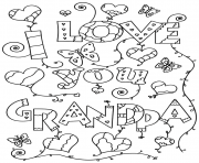 Printable i love you grandpa by Lena London coloring pages