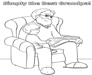 Printable simply the best grandpa by Lena London coloring pages