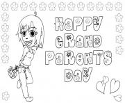 Printable Grandparents Day Coloring Card coloring pages
