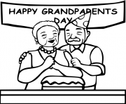 Printable Happy day for grandparents coloring pages