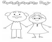 Printable happy grandparents day cute simple coloring pages
