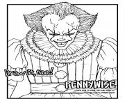 Printable pennywise draw it too coloring pages
