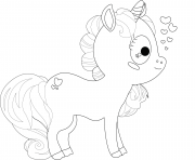 Printable cartoon unicorn cute kids coloring pages
