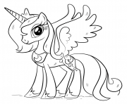 Printable Princess My Little Pony Pegasus Unicorn coloring pages