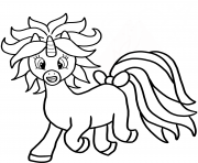 Printable cartoon unicorn coloring pages