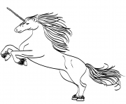 Printable mythical animal unicorn coloring pages