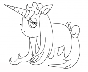 Printable chibi unicorn coloring pages