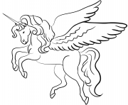 Printable winged unicorn coloring pages