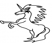 Printable rearing unicorn coloring pages