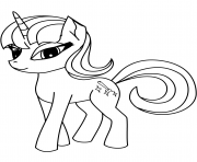 Printable cute pony unicorn 2 coloring pages