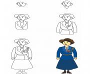 Printable how to draw olave baden powell coloring pages