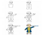 Printable how to draw captain james cook coloring pages