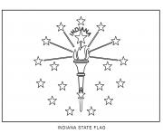 Printable indiana flag US State coloring pages