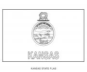 Printable kansas flag US State coloring pages